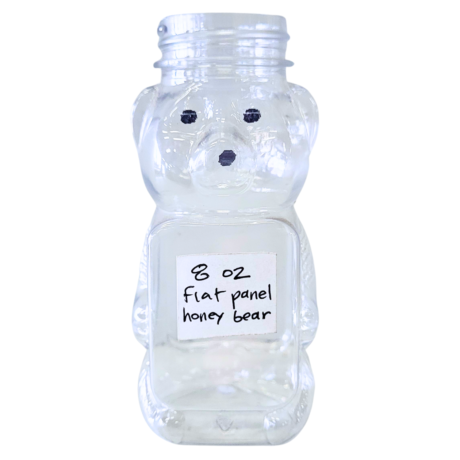 8 oz Plastic Flat Panel Honey Bears